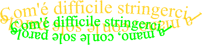 Com' difficile stringerci la mano, con le sole parole